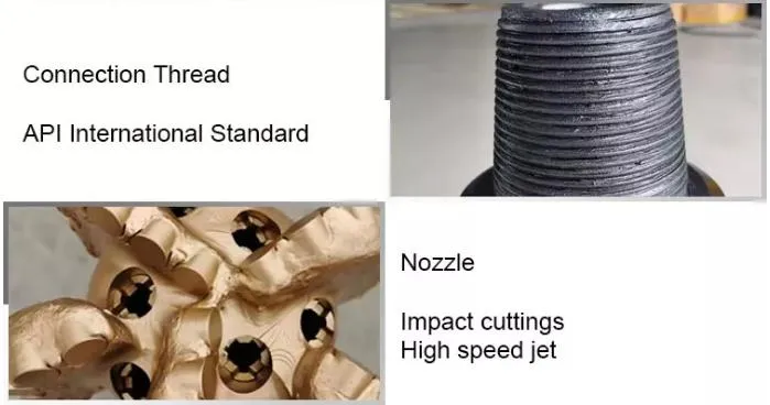 Rock Tungsten Carbide Drilling Bits Water Well Diamond PDC Oil Drill Bit 4