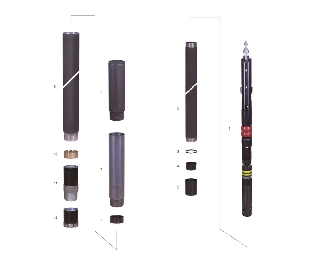 Core Lifter Case Inner Tube Assembly Wireline Core Barrels Bq Nq Nq2 Nq3 Hq Hq3 Hqtt Pq Pq3 0