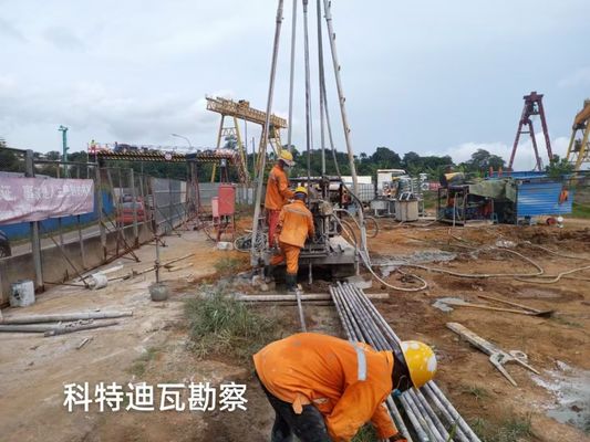 Geotechnical Crawler Soil Investigation Drilling Rig 150Type With Hydraulic Drill Tower