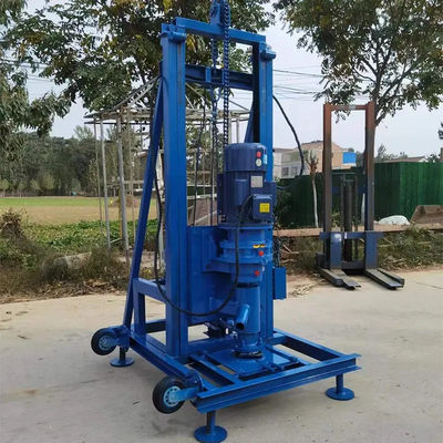100m Deep Well Vertical Adjustable Height Electric Start Hydraulic Water Well Drilling Rig