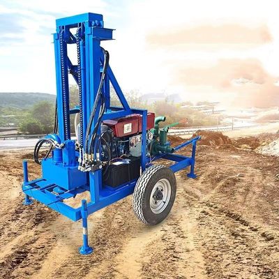 Hot Sale Mobile Diesel Small Water Well Soil Drill 150m Depth