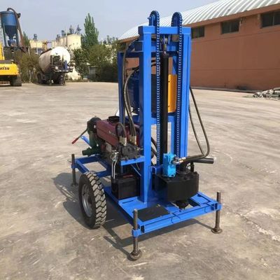 Hot Sale Mobile Diesel Small Water Well Soil Drill 150m Depth